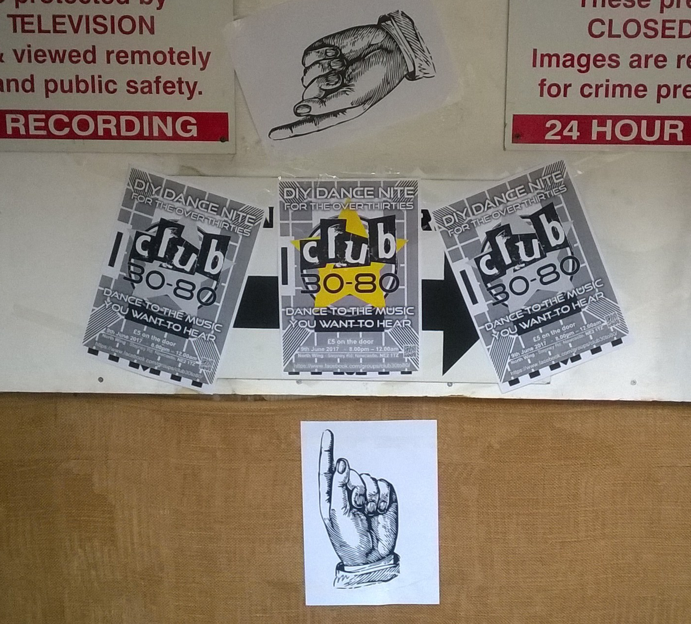 Signage at our second gig